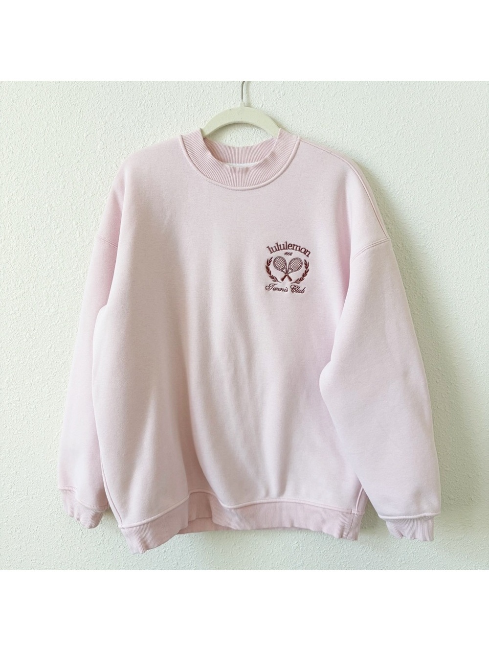 Lululemon Heavyweight Fleece Pullover Tennis Club Strawberry Milkshake Sz Small